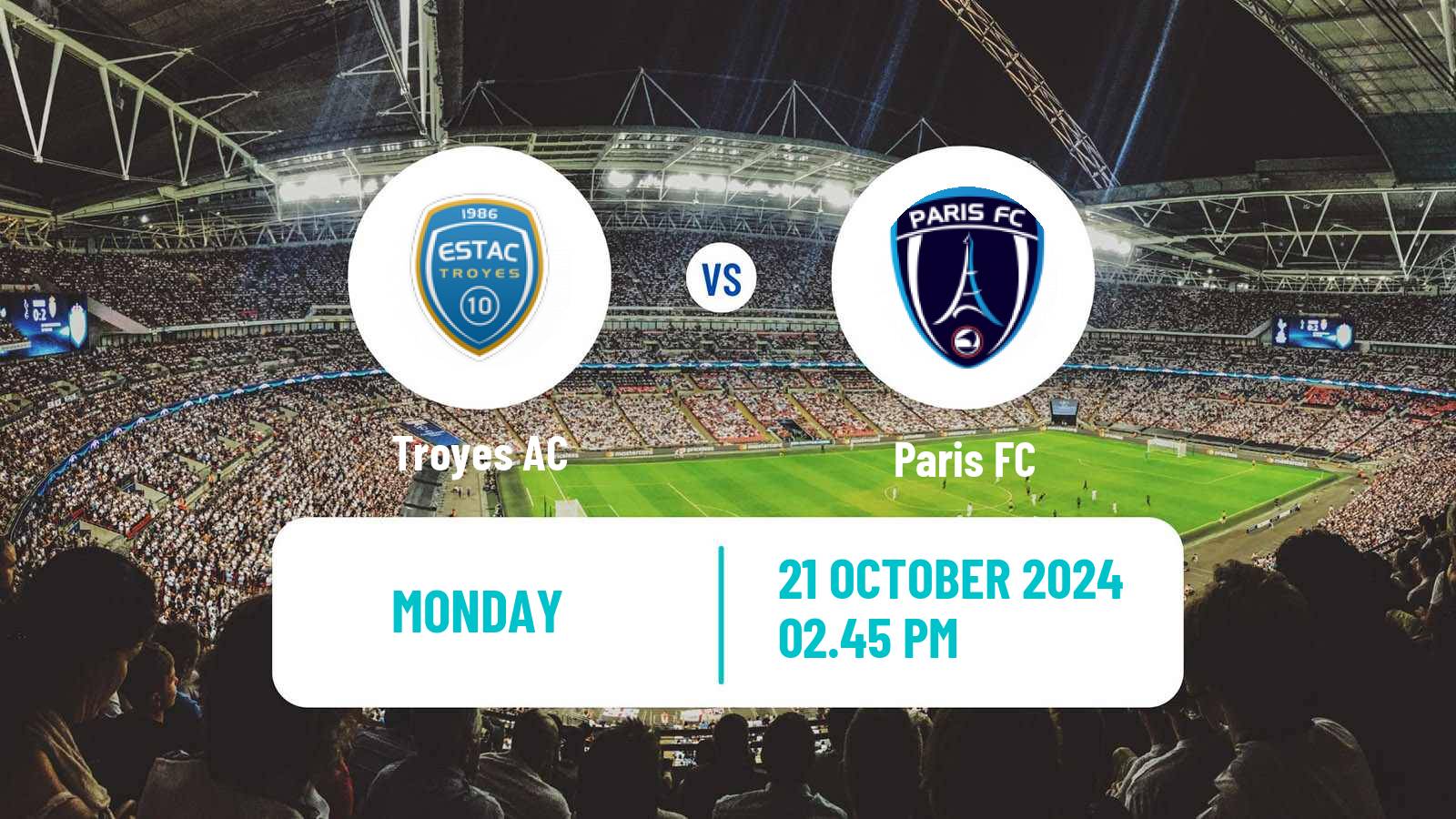 Soccer French Ligue 2 Troyes - Paris FC