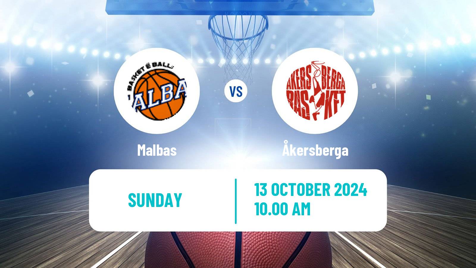 Basketball Swedish Superettan Basketball Malbas - Åkersberga