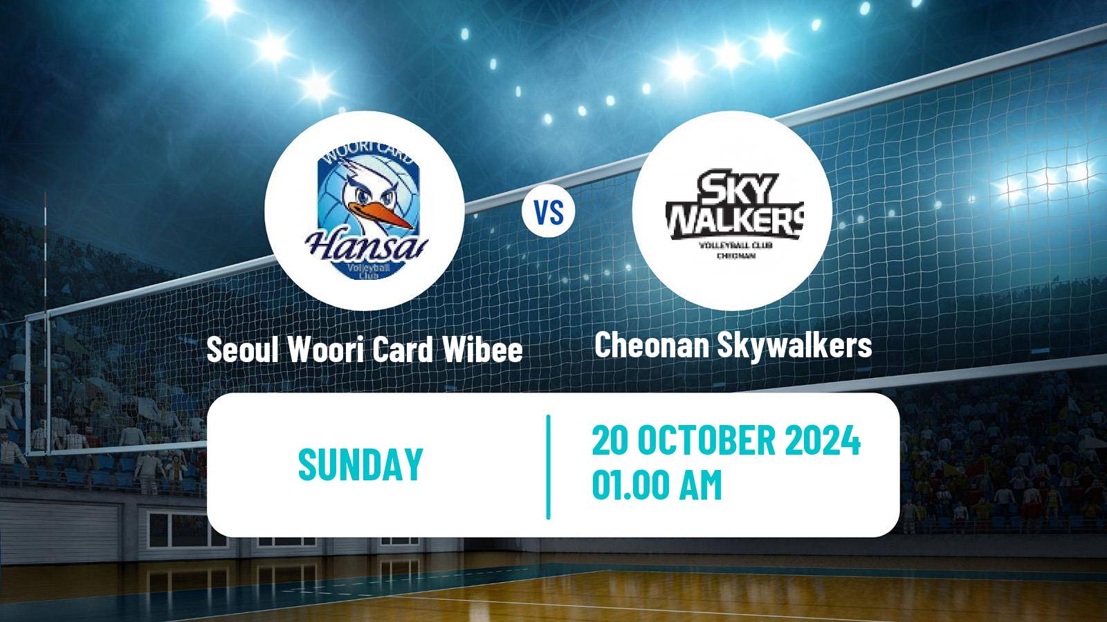 Volleyball South Korean V-League Seoul Woori Card Wibee - Cheonan Skywalkers