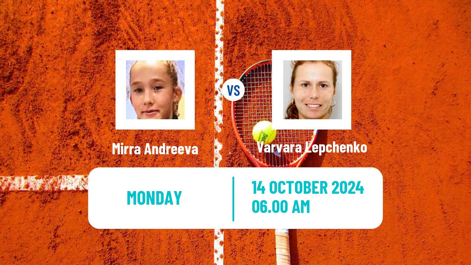 Tennis WTA Ningbo Mirra Andreeva - Varvara Lepchenko