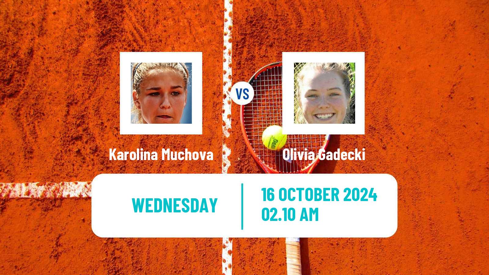 Tennis WTA Ningbo Karolina Muchova - Olivia Gadecki