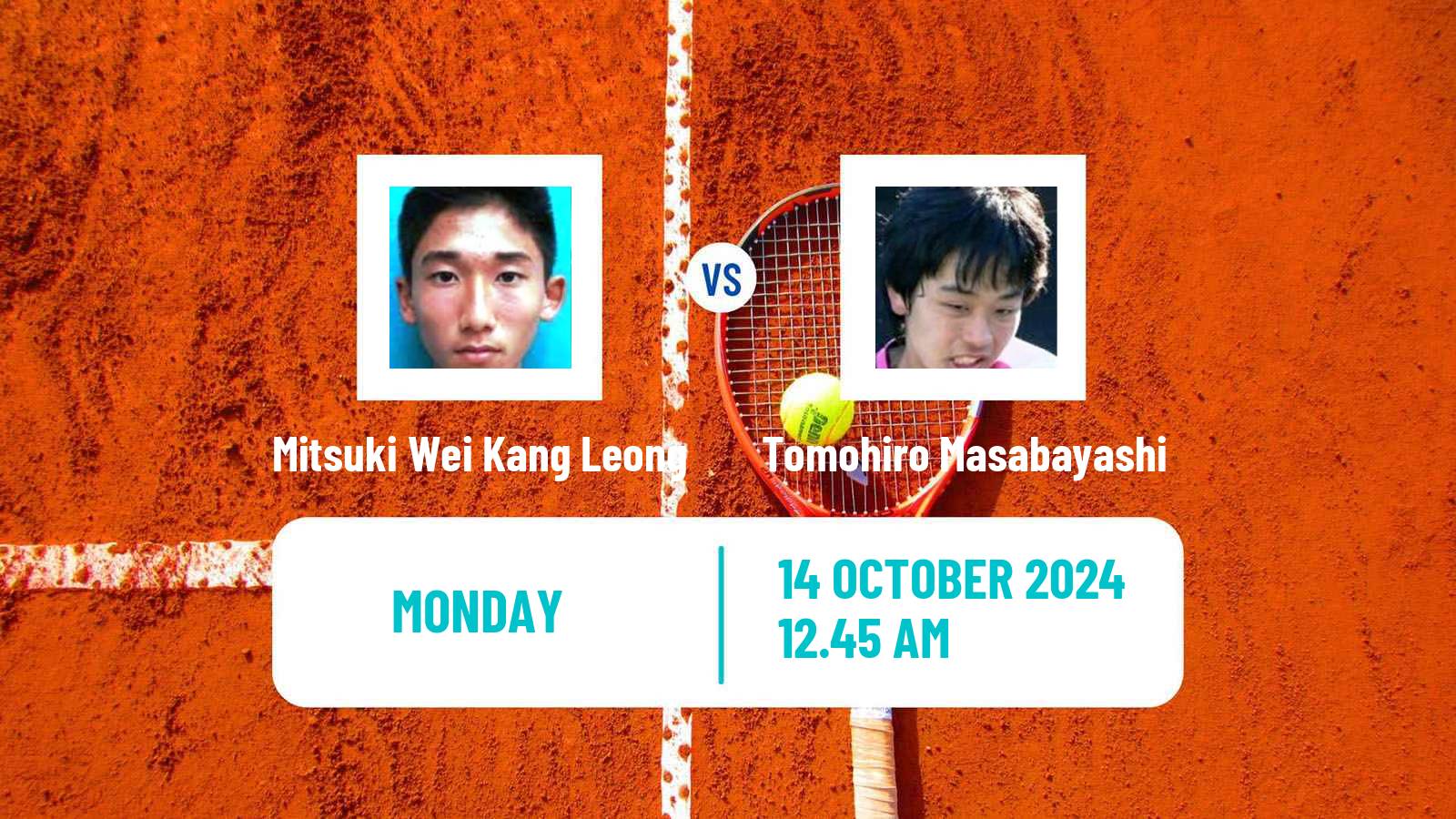 Tennis Shenzhen 2 Challenger Men Mitsuki Wei Kang Leong - Tomohiro Masabayashi