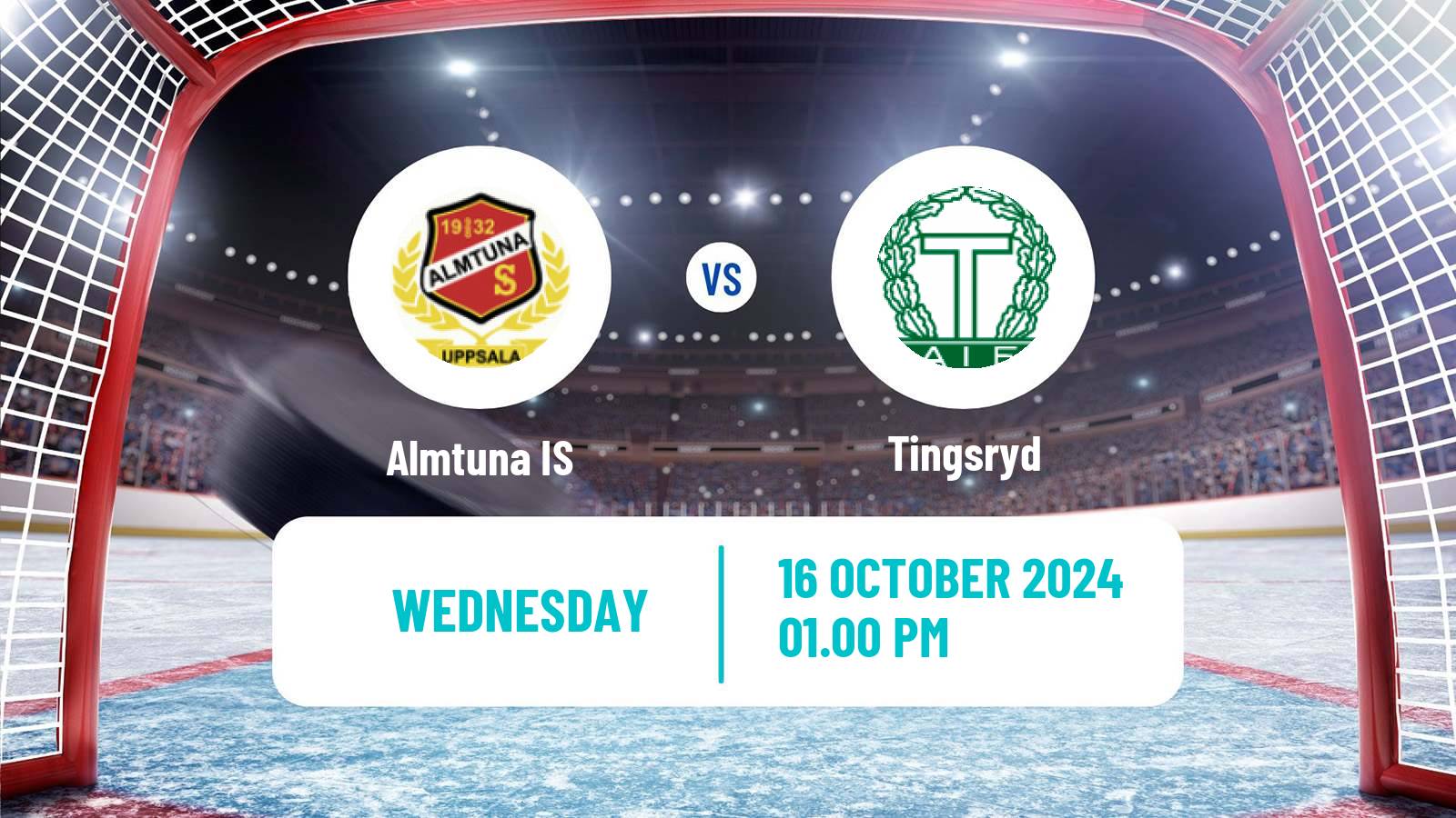 Hockey Swedish Hockey Allsvenskan Almtuna IS - Tingsryd