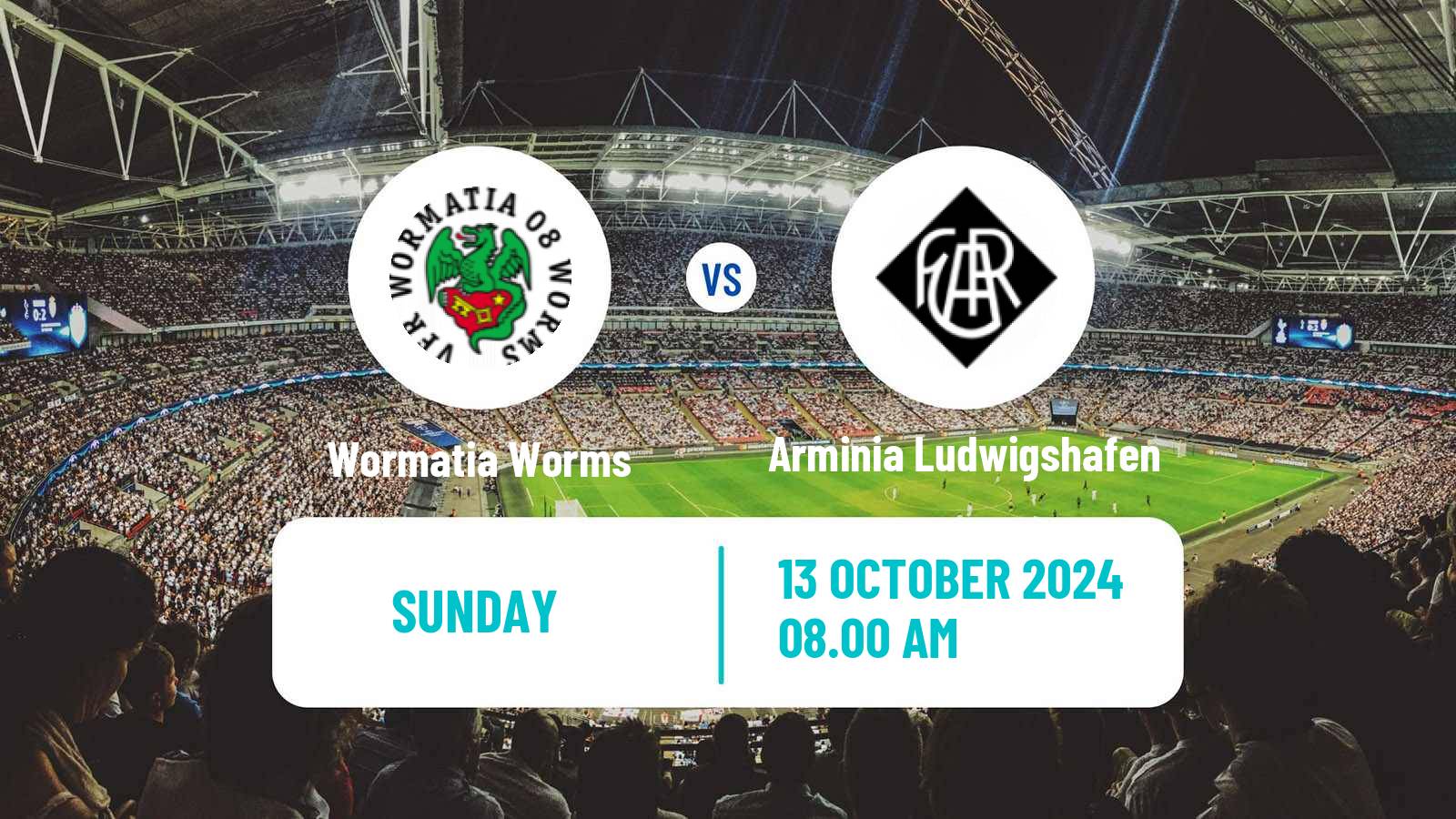 Soccer German Oberliga Rheinland-Pfalz/Saar Wormatia Worms - Arminia Ludwigshafen