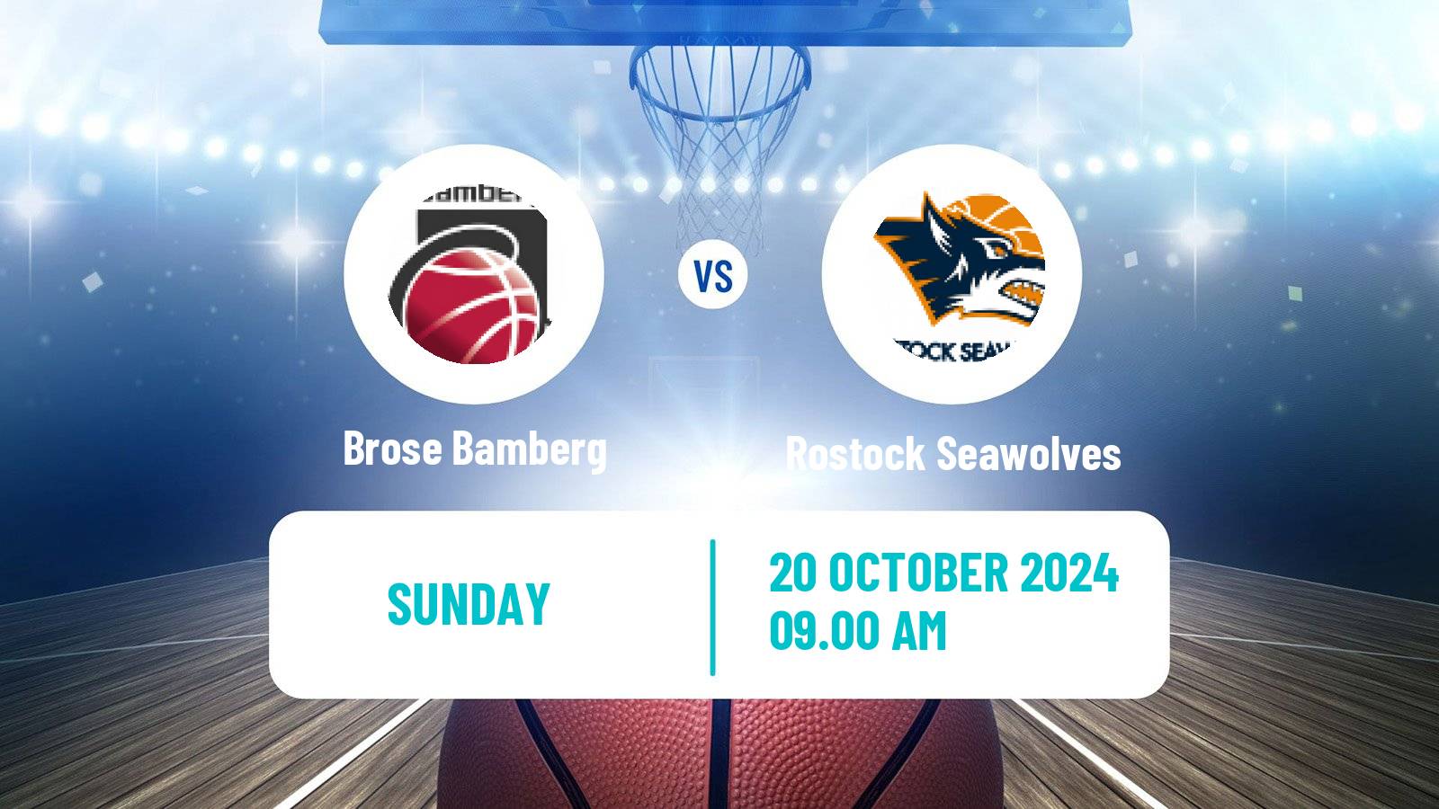 Basketball German BBL Brose Bamberg - Rostock Seawolves