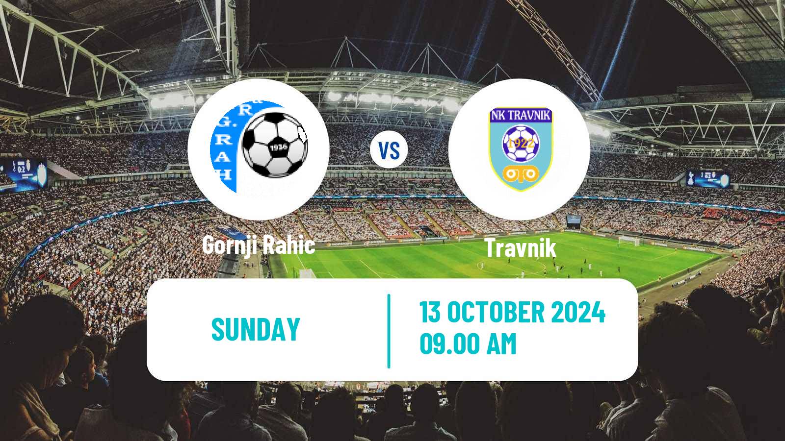 Soccer Bosnian Prva Liga FBiH Gornji Rahic - Travnik