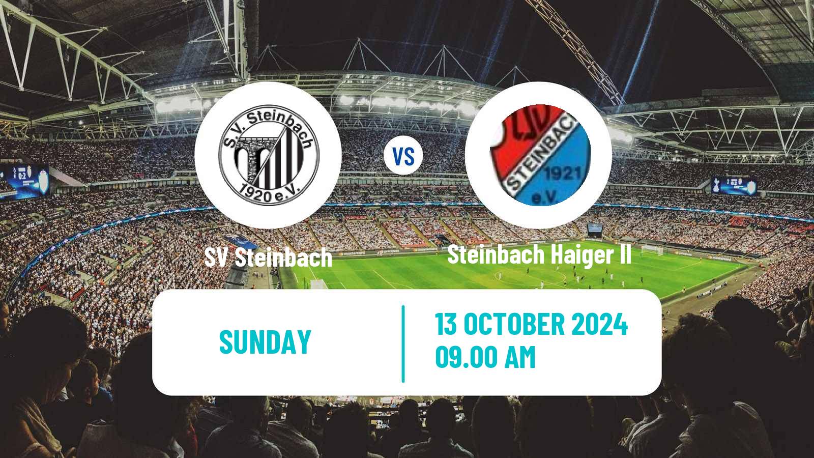 Soccer German Oberliga Hessen SV Steinbach - Steinbach Haiger II