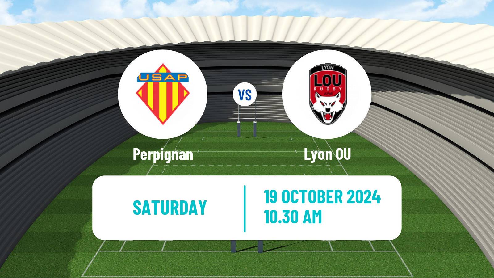 Rugby union French Top 14 Perpignan - Lyon