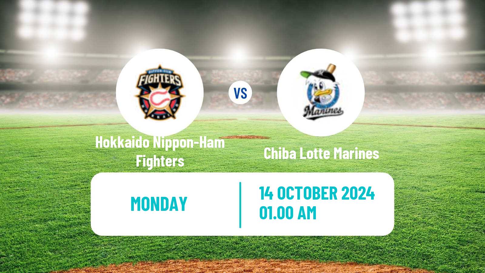 Baseball NPB Hokkaido Nippon-Ham Fighters - Chiba Lotte Marines