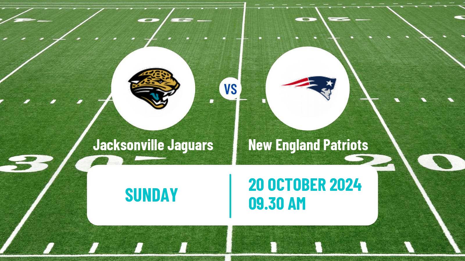 American football NFL Jacksonville Jaguars - New England Patriots