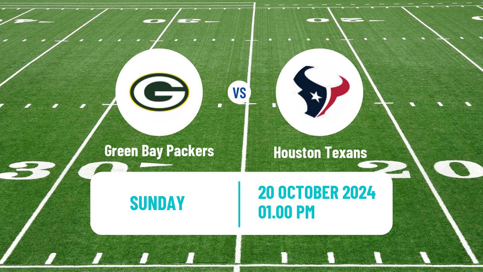 American football NFL Green Bay Packers - Houston Texans