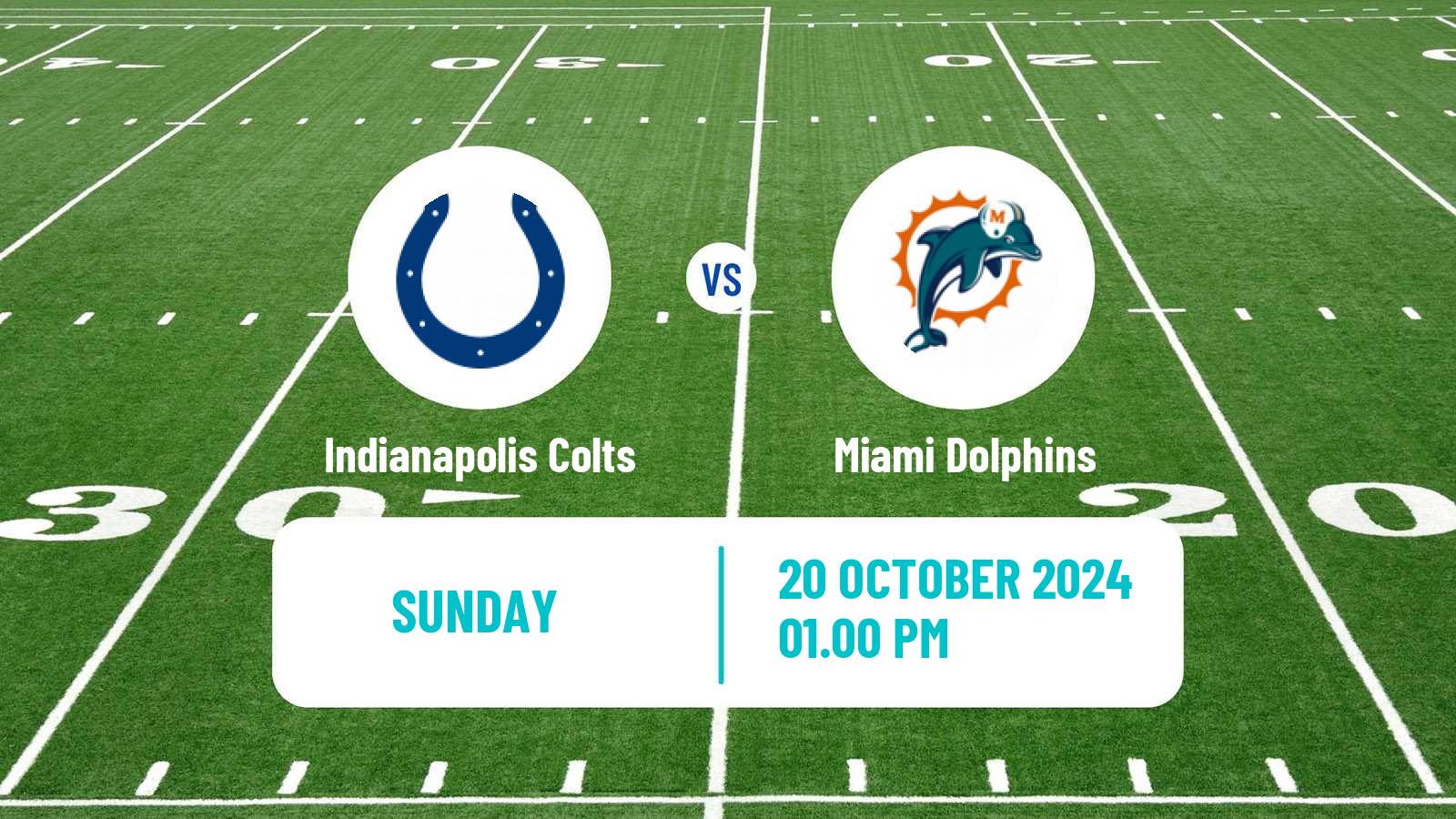 American football NFL Indianapolis Colts - Miami Dolphins