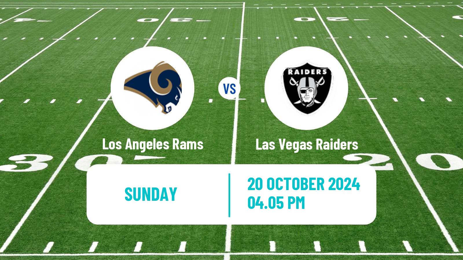 American football NFL Los Angeles Rams - Las Vegas Raiders