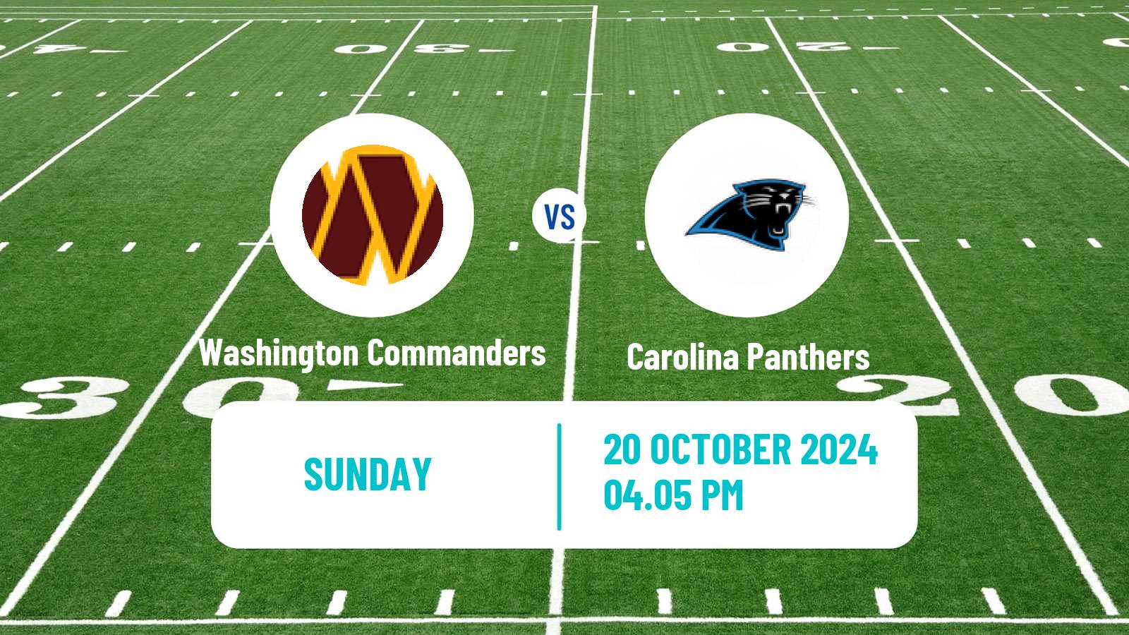 American football NFL Washington Commanders - Carolina Panthers