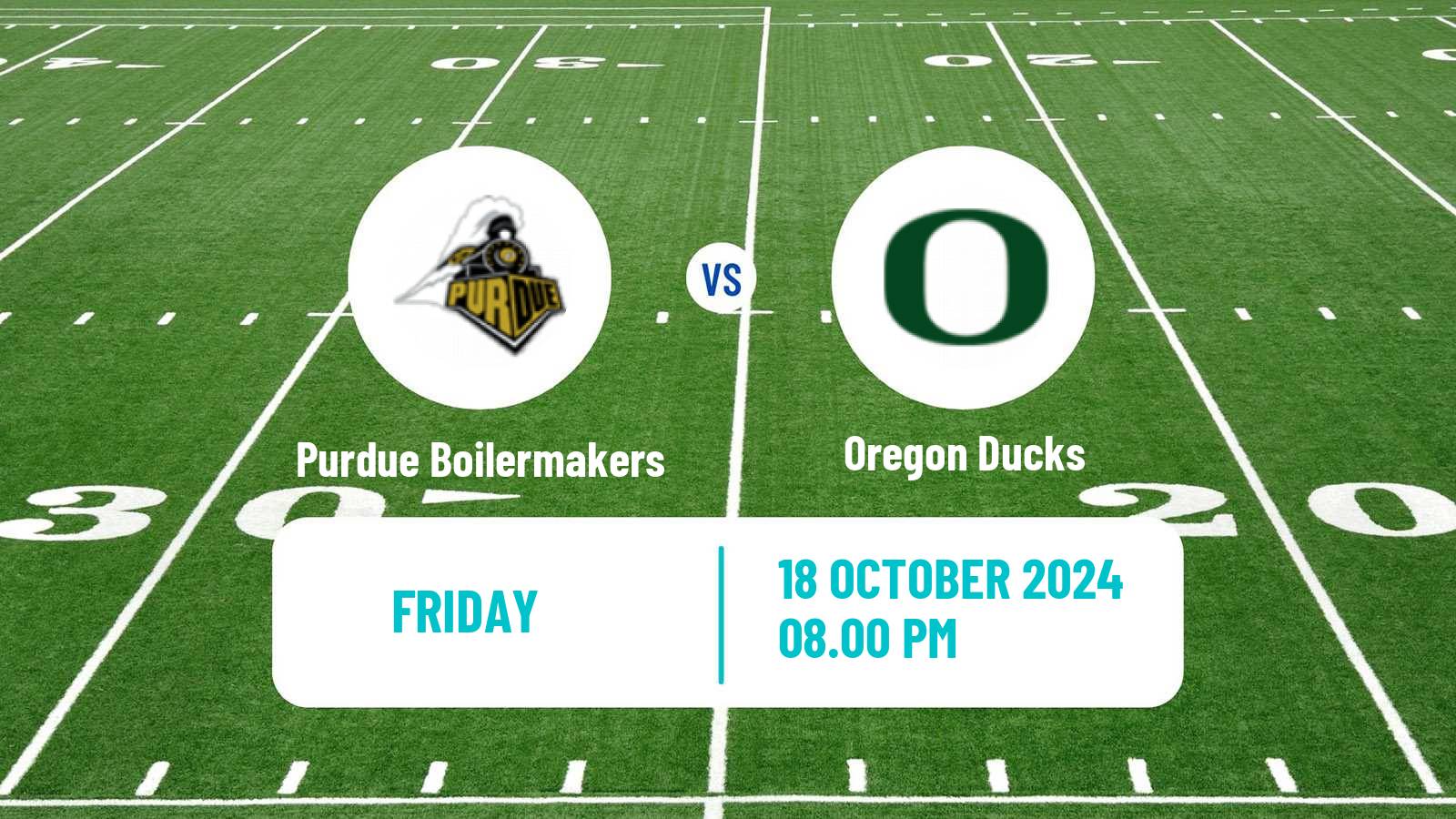 American football NCAA College Football Purdue Boilermakers - Oregon Ducks