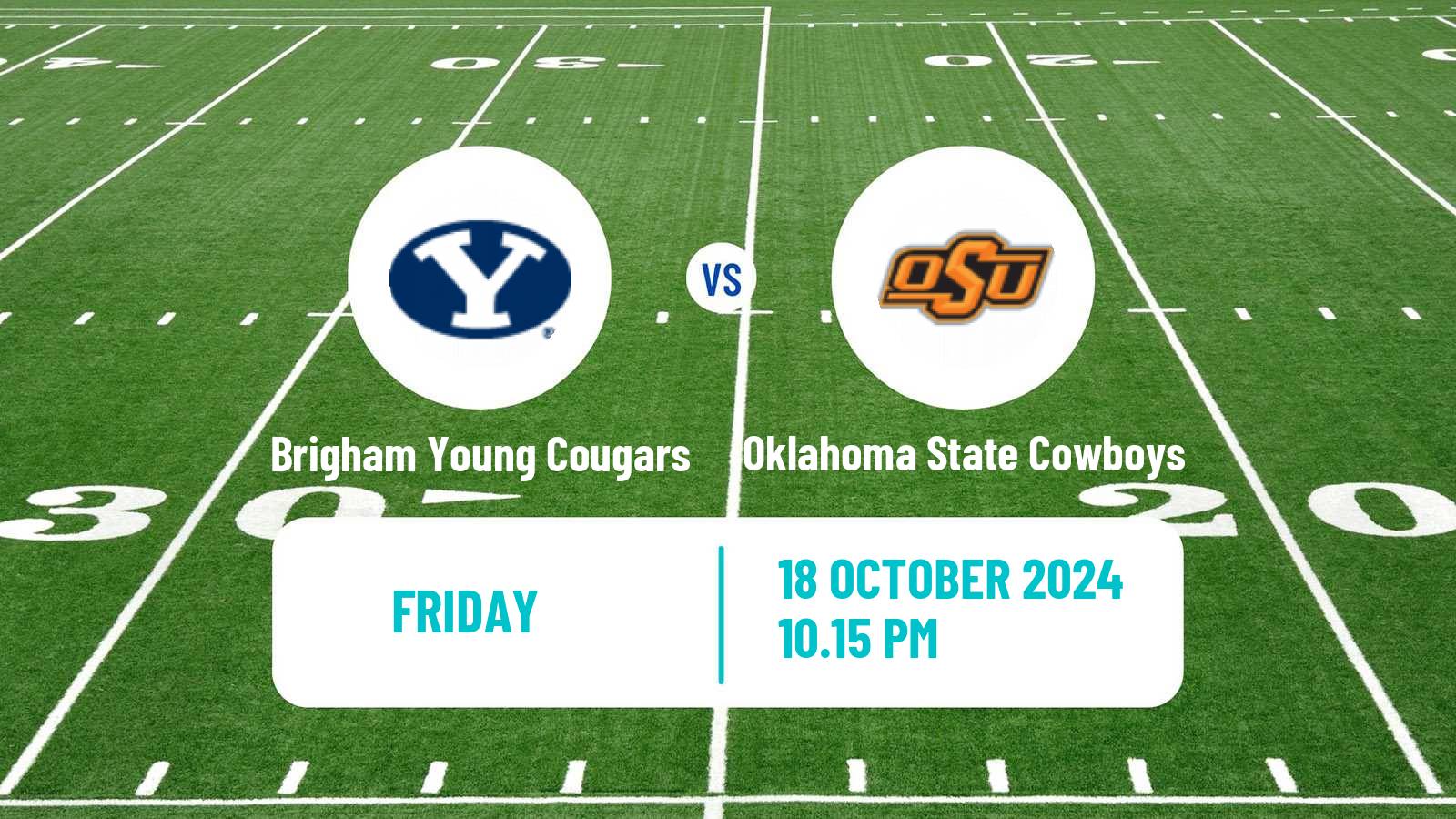 American football NCAA College Football Brigham Young Cougars - Oklahoma State Cowboys