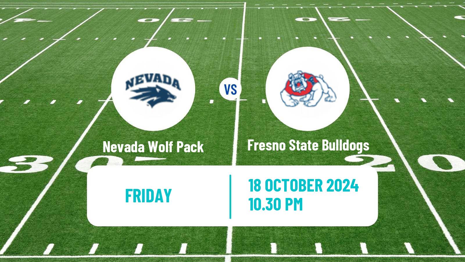 American football NCAA College Football Nevada Wolf Pack - Fresno State Bulldogs