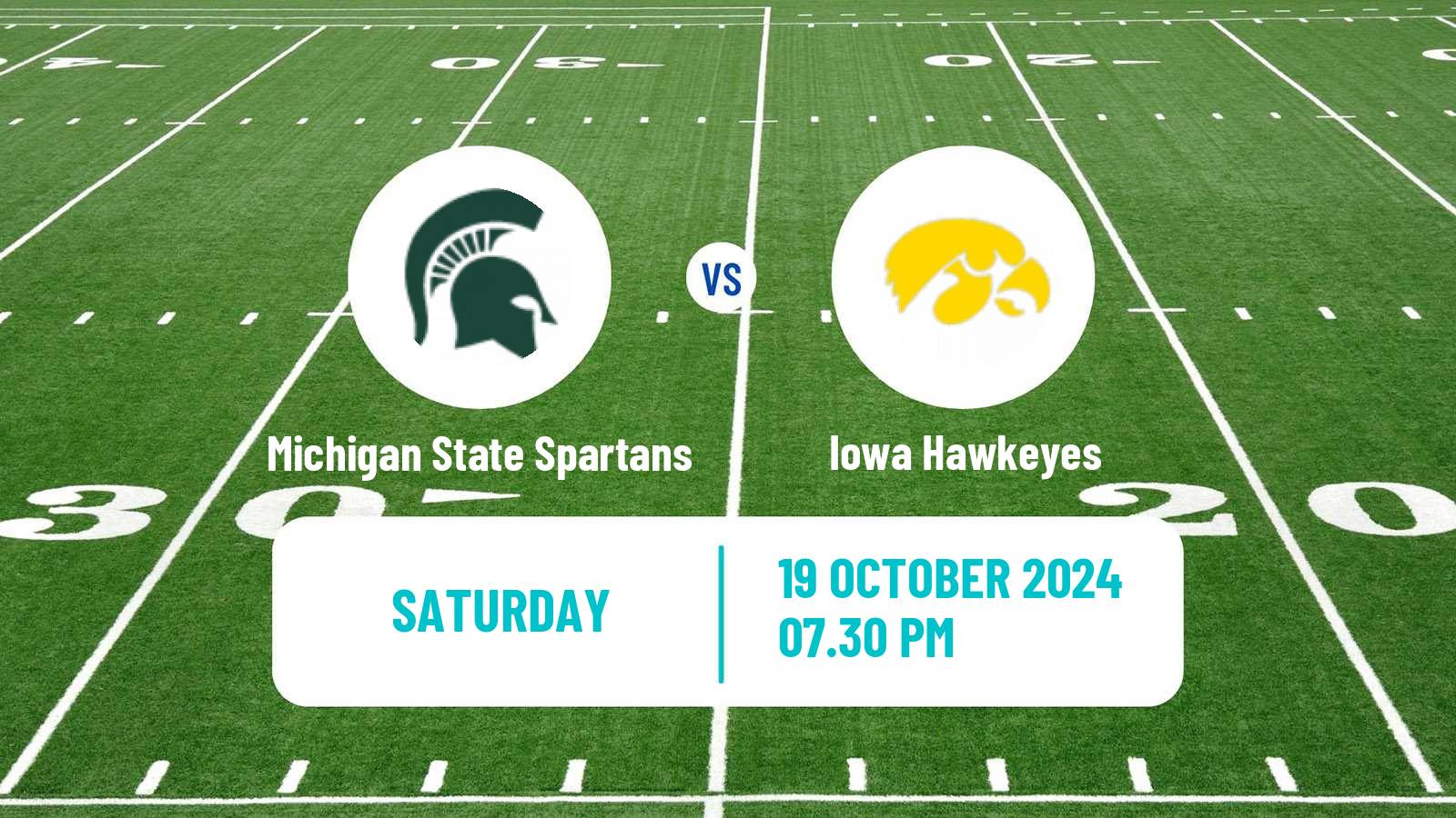 American football NCAA College Football Michigan State Spartans - Iowa Hawkeyes