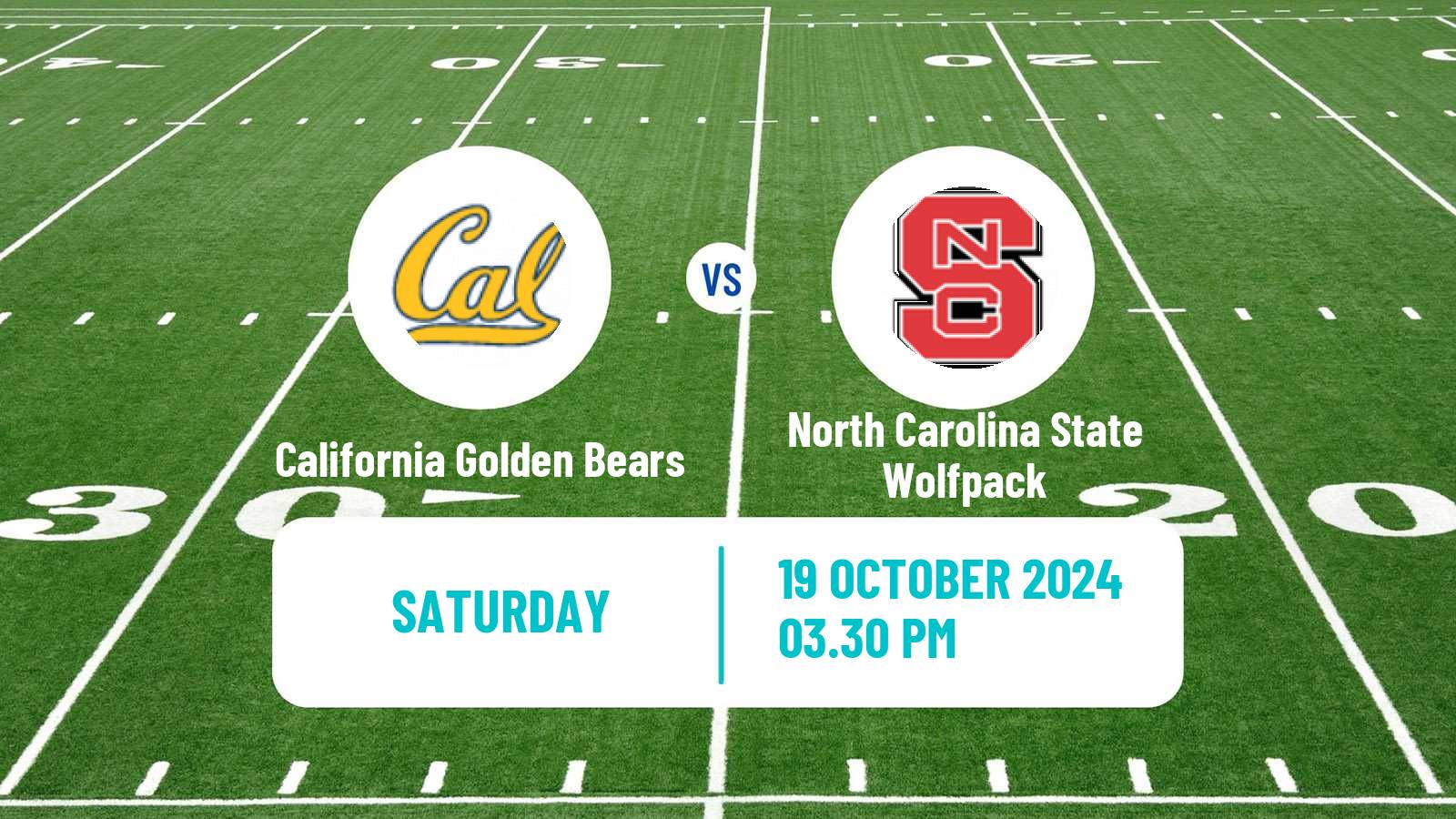 American football NCAA College Football California Golden Bears - North Carolina State Wolfpack