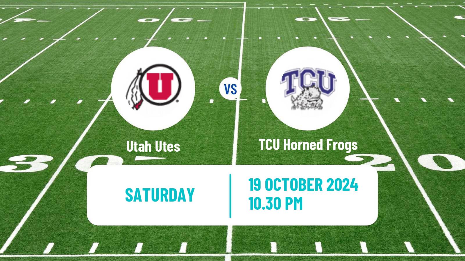 American football NCAA College Football Utah Utes - TCU Horned Frogs