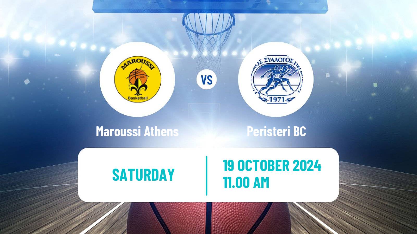 Basketball Greek Basket League A1 Maroussi Athens - Peristeri BC