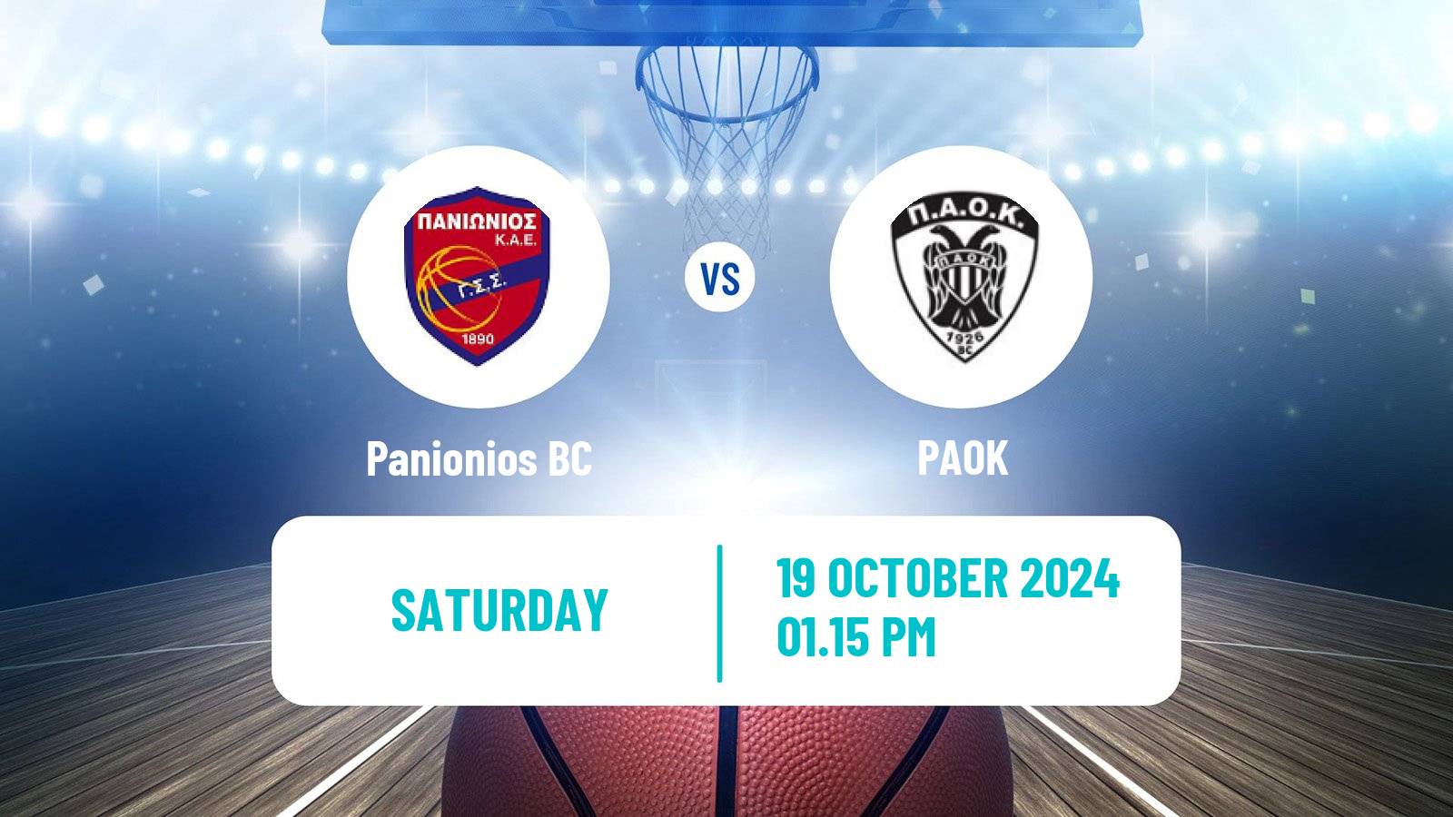 Basketball Greek Basket League A1 Panionios - PAOK