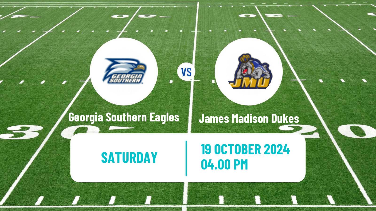 American football NCAA College Football Georgia Southern Eagles - James Madison Dukes