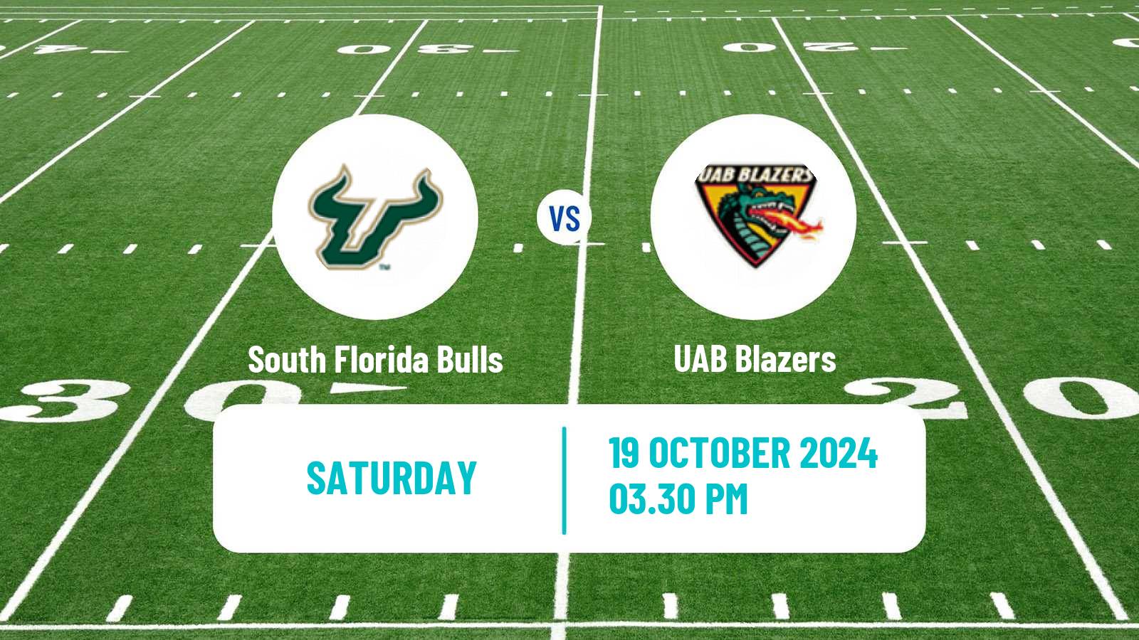 American football NCAA College Football South Florida Bulls - UAB Blazers