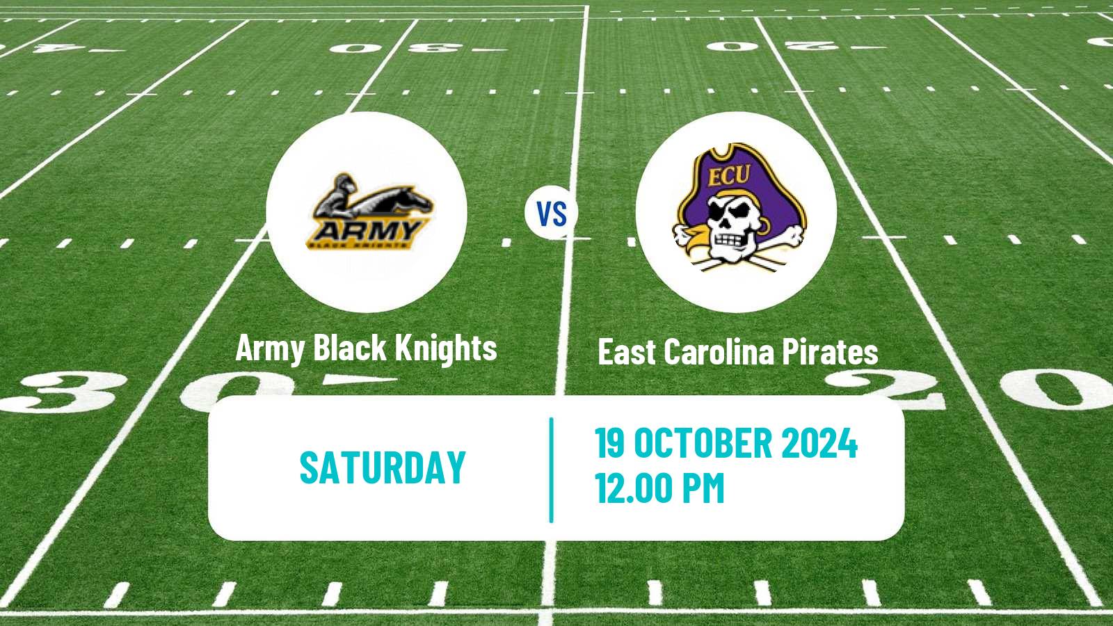 American football NCAA College Football Army Black Knights - East Carolina Pirates