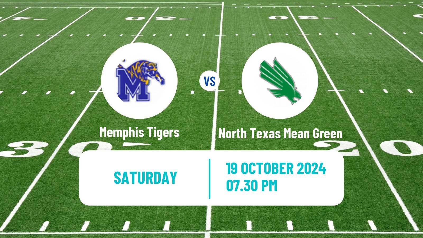 American football NCAA College Football Memphis Tigers - North Texas Mean Green