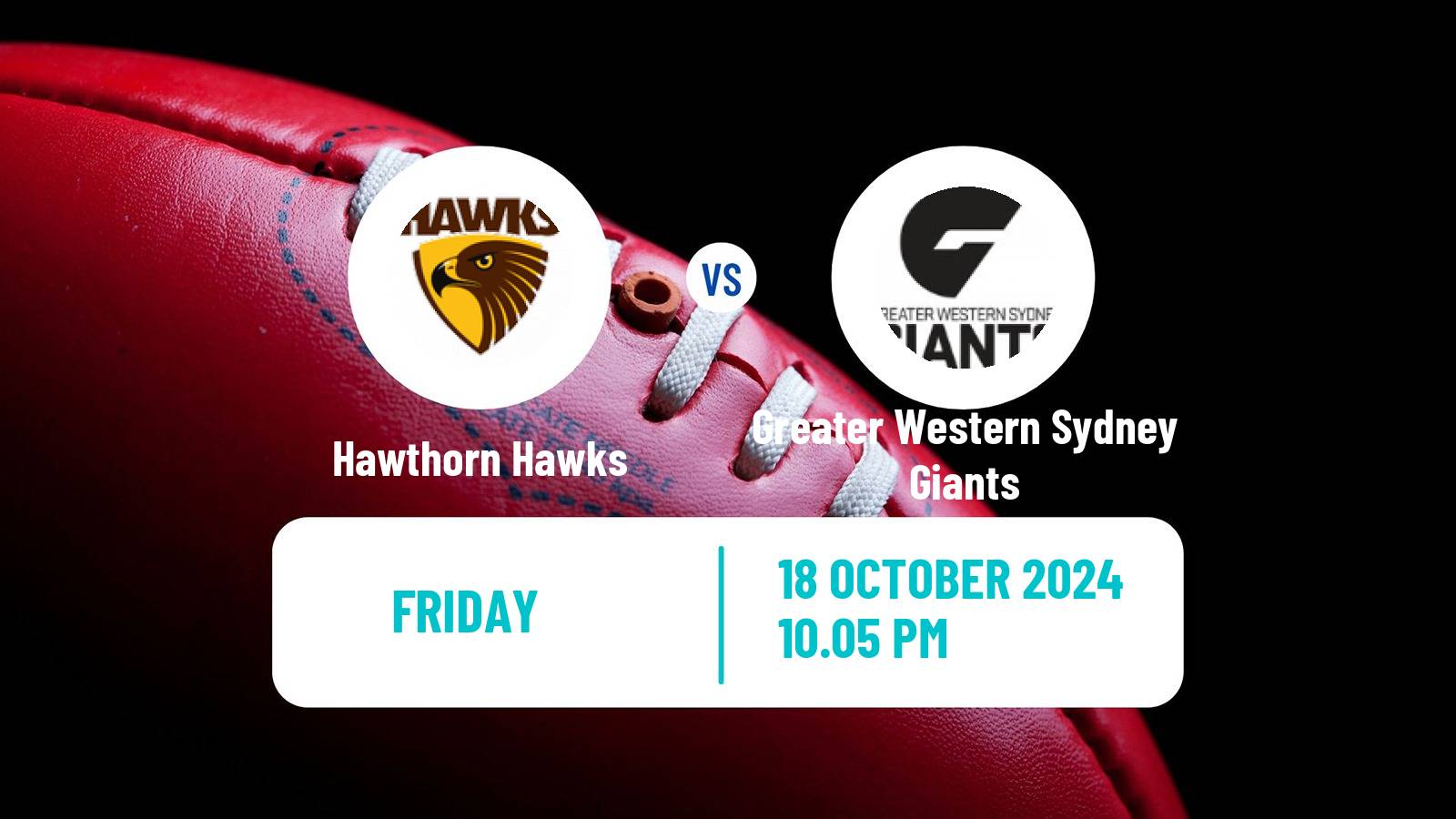 Aussie rules AFL Women Hawthorn Hawks - Greater Western Sydney Giants