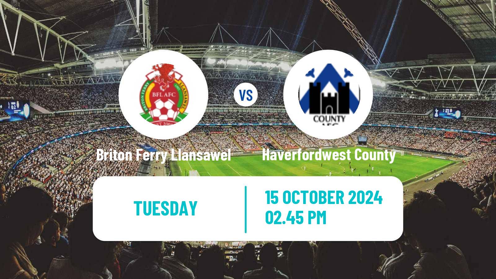 Soccer Welsh Cymru Premier Briton Ferry Llansawel - Haverfordwest County