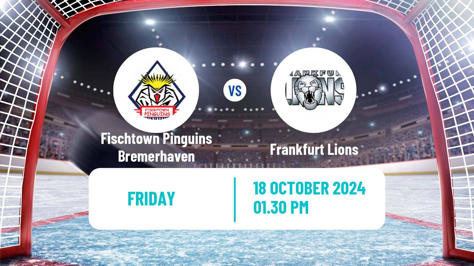 Hockey German Ice Hockey League Fischtown Pinguins Bremerhaven - Frankfurt Lions