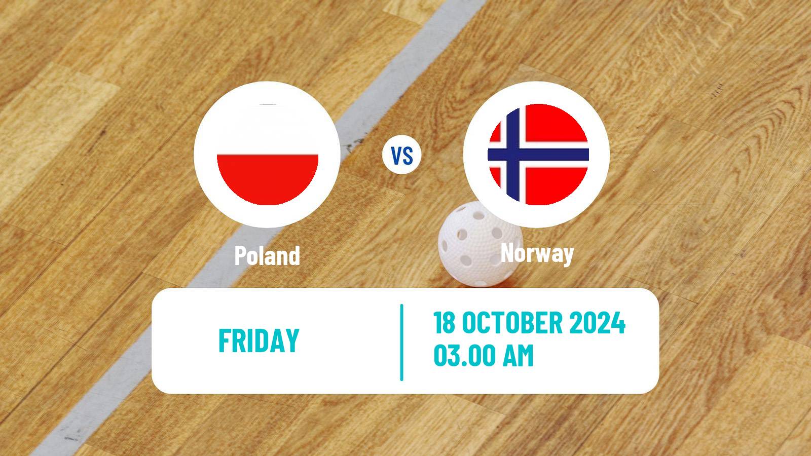 Floorball Friendly International Floorball Poland - Norway