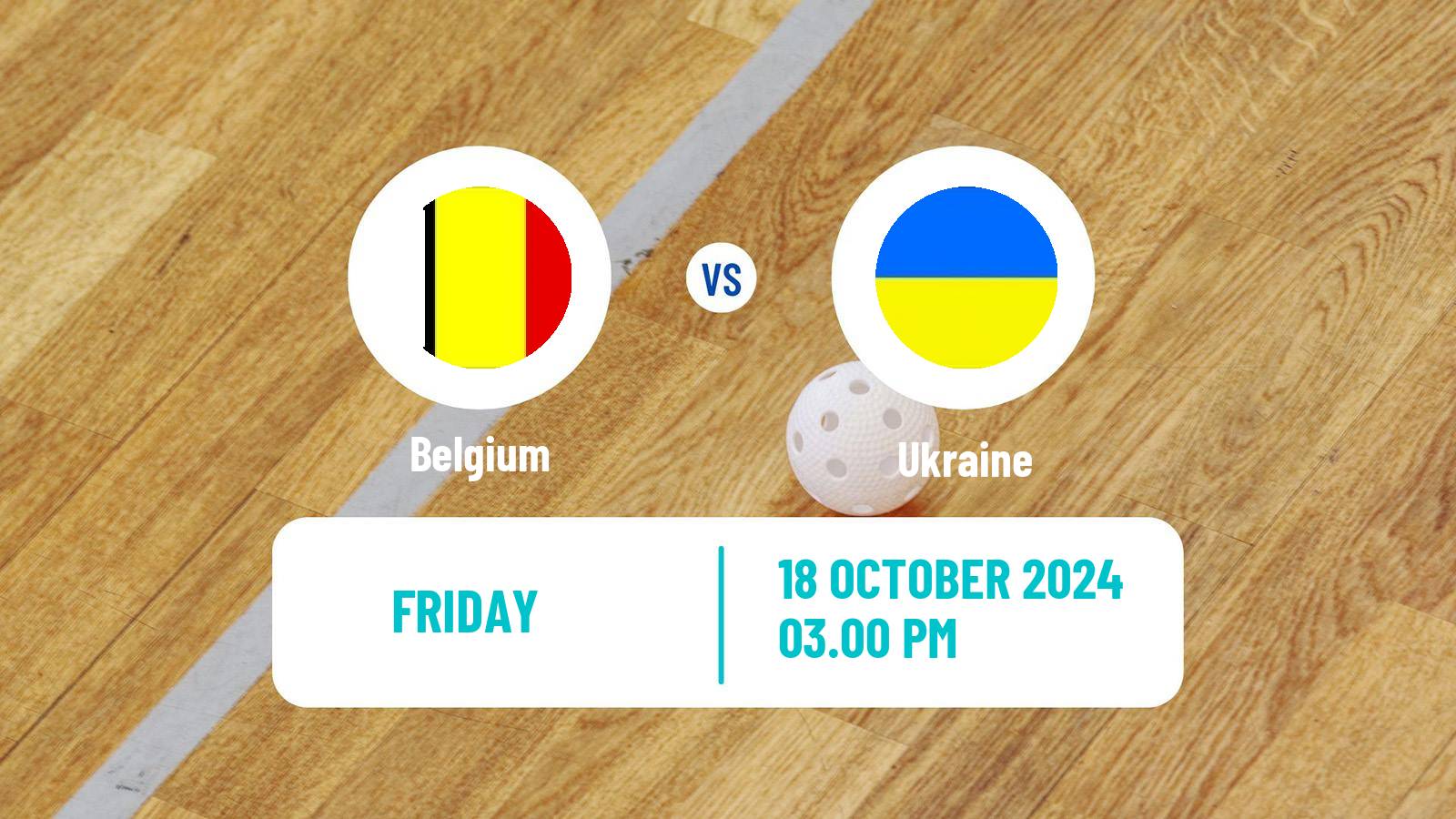 Floorball Friendly International Floorball Belgium - Ukraine