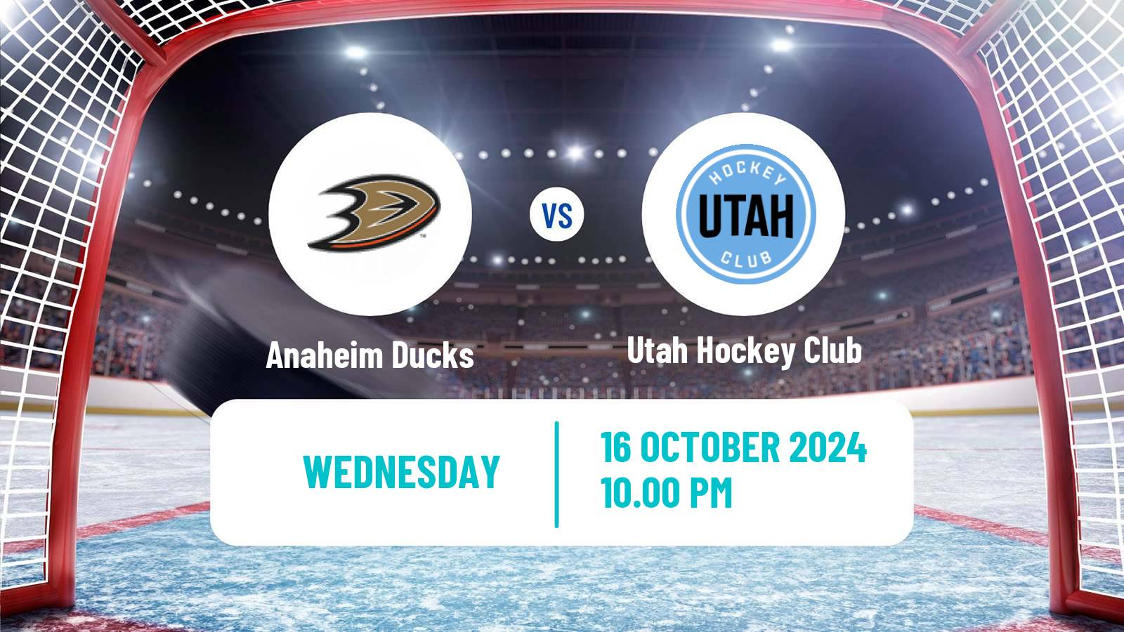 Hockey NHL Anaheim Ducks - Utah Hockey Club