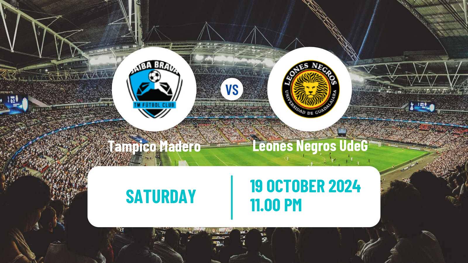 Soccer Mexican Liga de Expansion MX Tampico Madero - Leones Negros UdeG