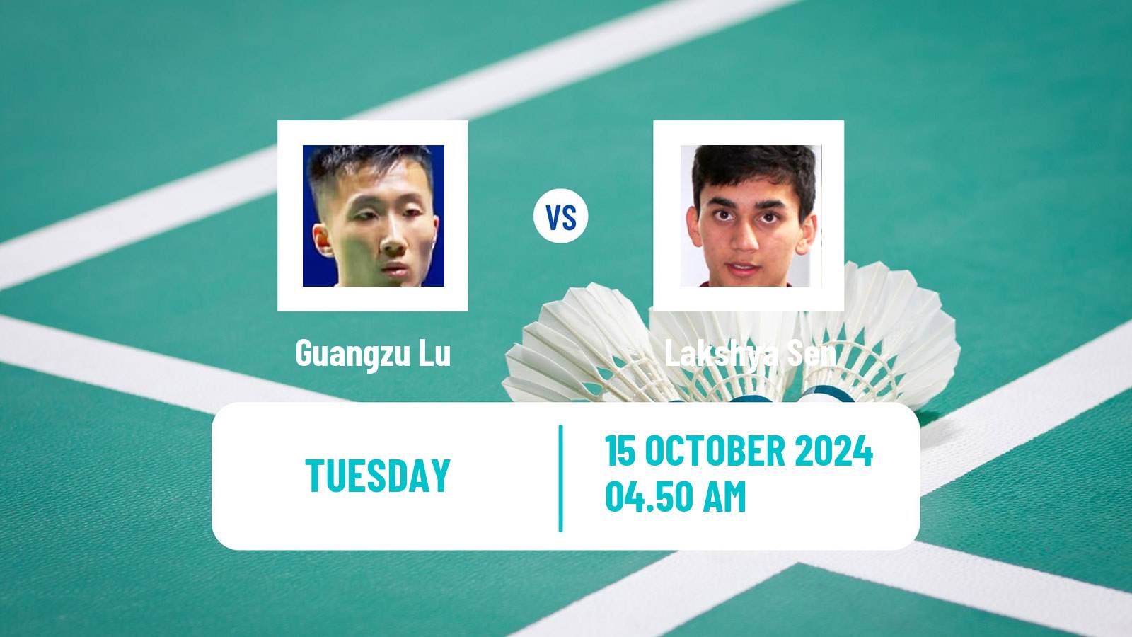 Badminton BWF World Tour Denmark Open Men Guangzu Lu - Lakshya Sen