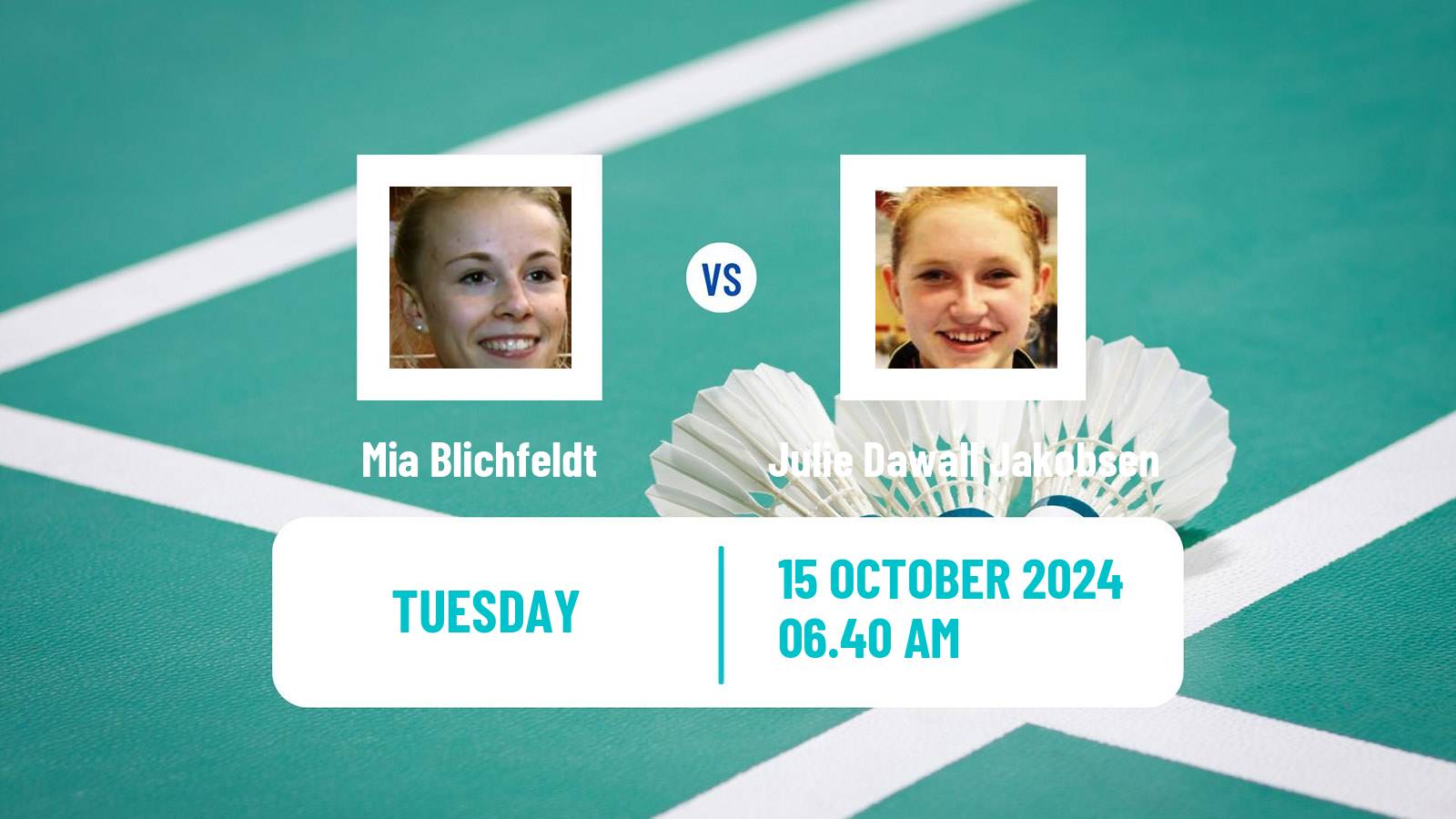 Badminton BWF World Tour Denmark Open Women Mia Blichfeldt - Julie Dawall Jakobsen