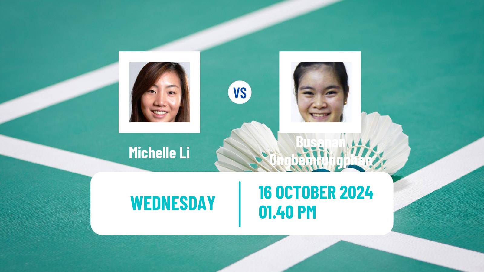 Badminton BWF World Tour Denmark Open Women Michelle Li - Busanan Ongbamrungphan