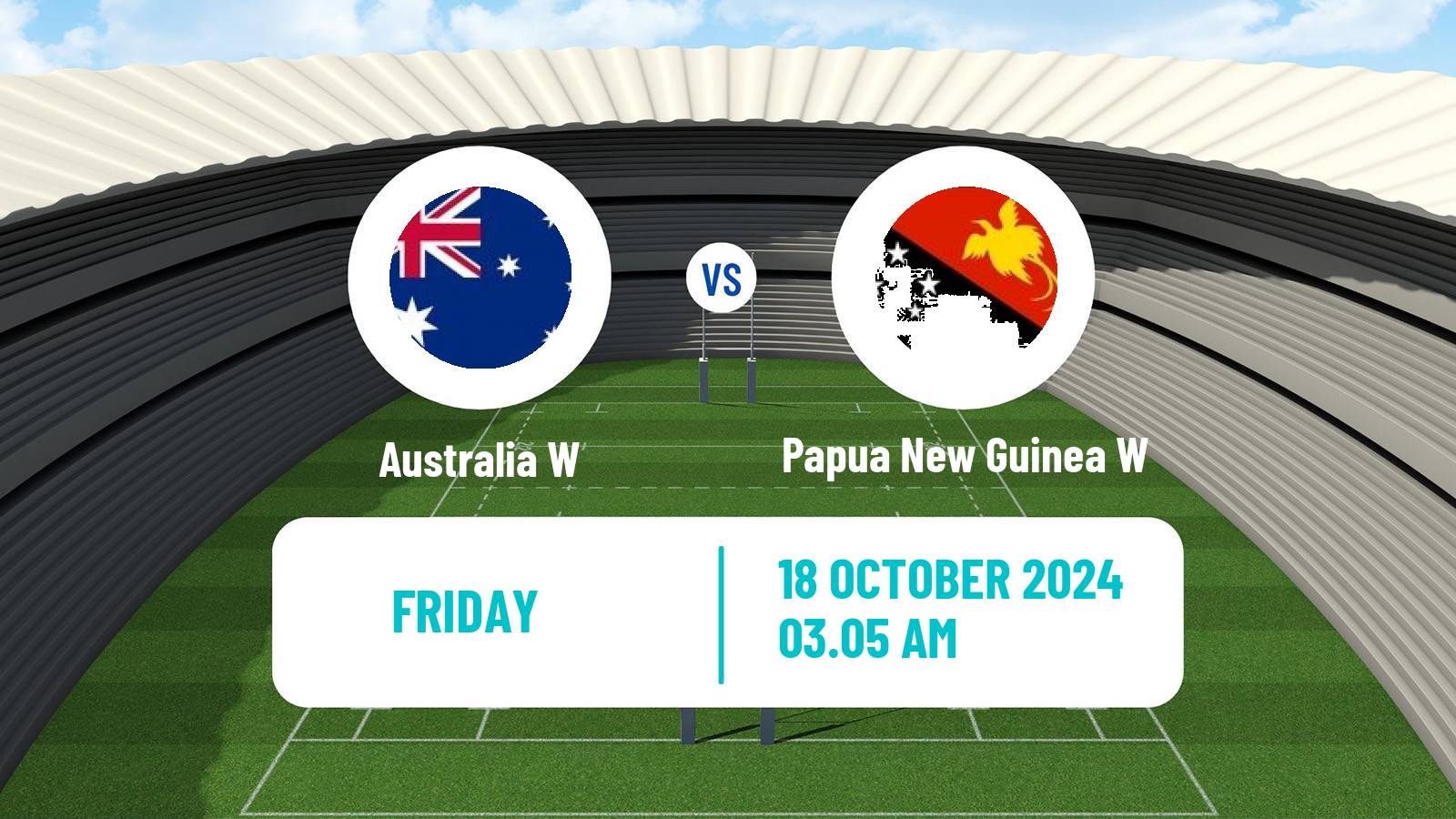 Rugby league Pacific Championships Rugby League Women Australia W - Papua New Guinea W