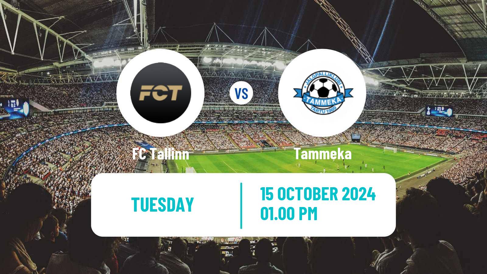 Soccer Estonian Cup FC Tallinn - Tammeka