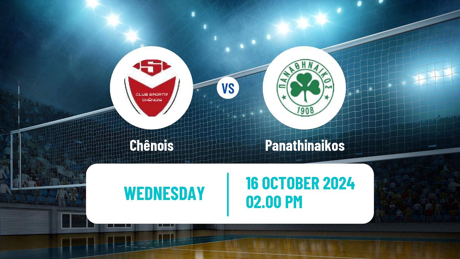 Volleyball CEV Challenge Cup Chênois - Panathinaikos