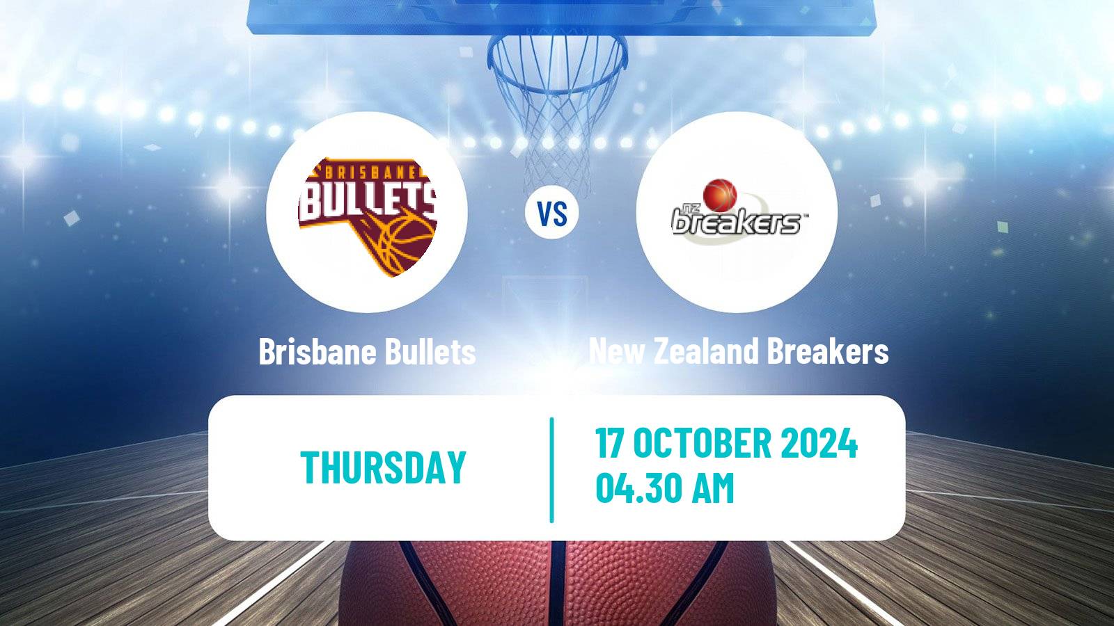 Basketball Australian NBL Brisbane Bullets - New Zealand Breakers