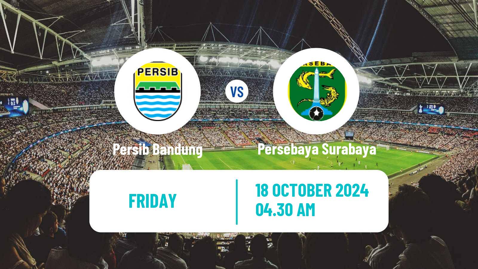 Soccer Indonesian Liga 1 Persib Bandung - Persebaya Surabaya