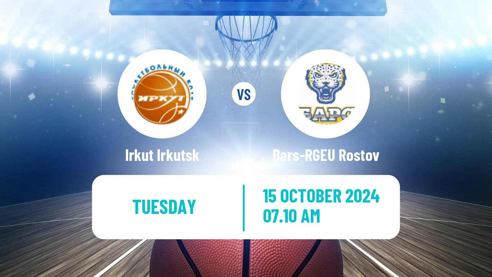 Basketball Russian Super League Basketball Irkut Irkutsk - Bars-RGEU Rostov