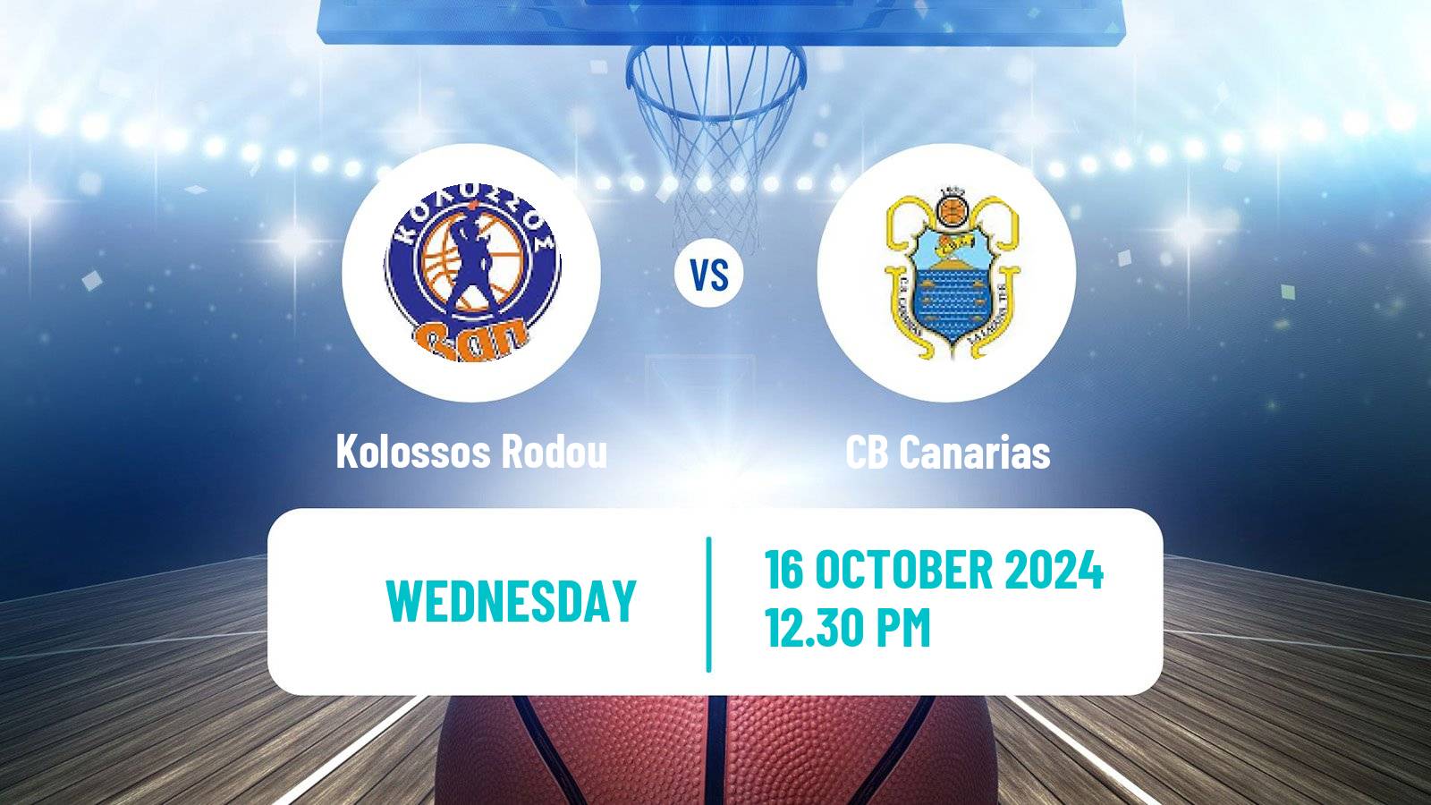 Basketball Champions League Basketball Kolossos Rodou - Canarias