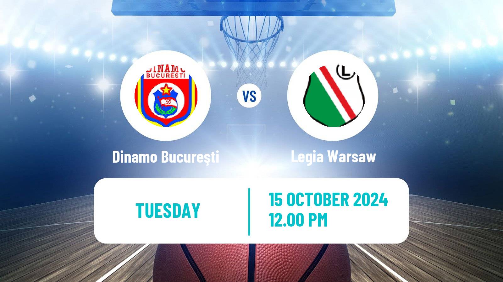 Basketball ENBL Dinamo Bucureşti - Legia Warsaw