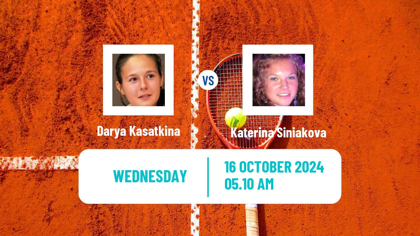 Tennis WTA Ningbo Darya Kasatkina - Katerina Siniakova