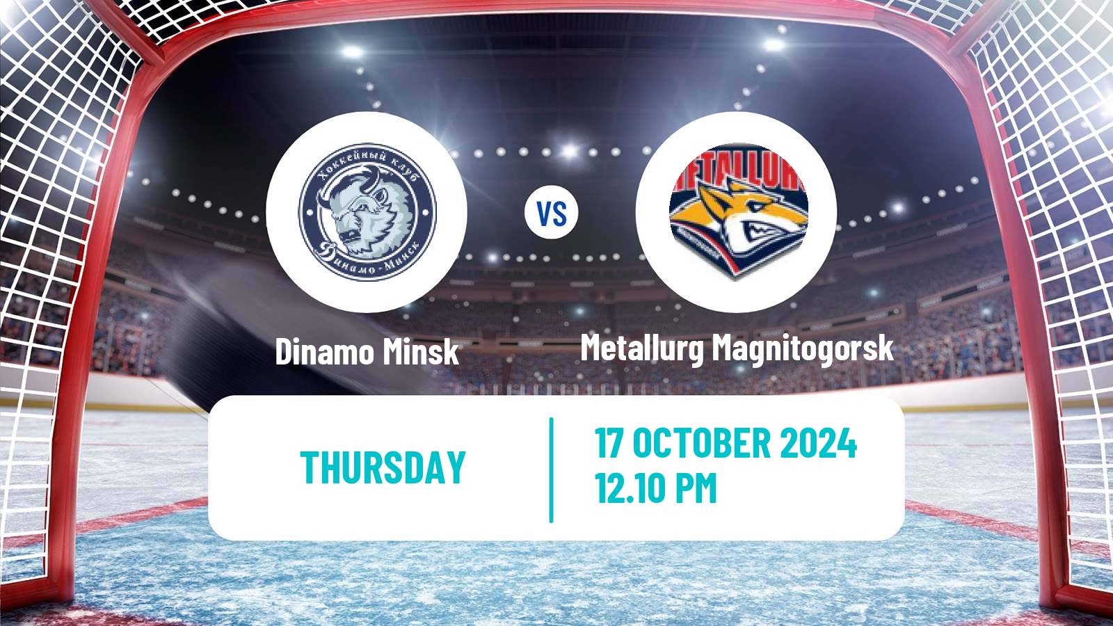 Hockey KHL Dinamo Minsk - Metallurg Magnitogorsk